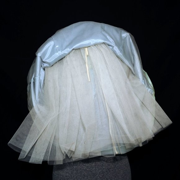 VTG 60's Pastel Turquoise Blue Party Prom Dress - Picture 13 of 14